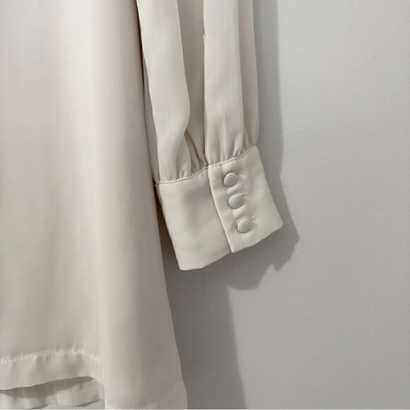 ⭕️ GUESS by Marciano Dress Cream Silver Crystals Embroidered XS - Picture 9 of 10